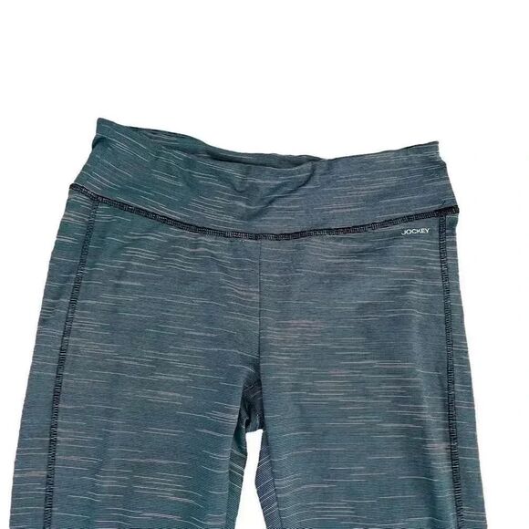 Jockey Women’s Spandex Green Heather Capri Leggings Running Pants SZ M #1153 - Picture 2 of 13